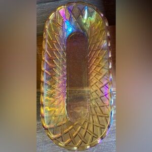 Iridescent Carnival Glass Dish